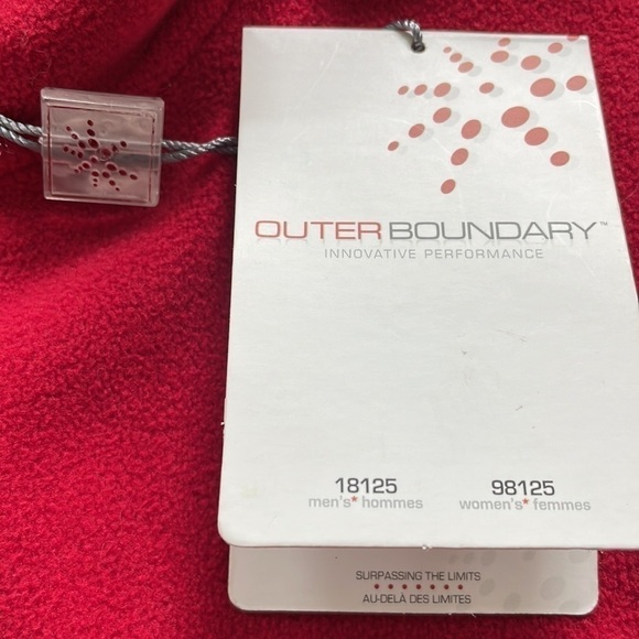 SzS Outer Boundary Overland Micro Fleece Full Zip Sweater vintage red/grey NWT - Picture 7 of 8
